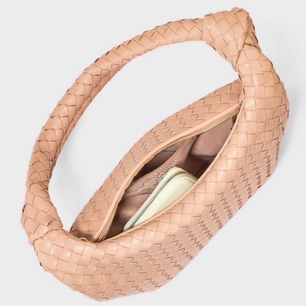 Women’s A New Day Tan Woven Shoulder Bag - Picture 3 of 9